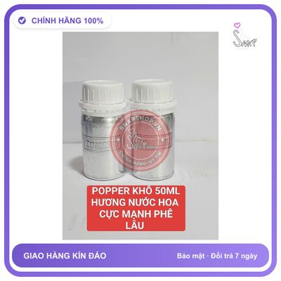 Chai hít tăng khoái cảm Popper TITANMEN 50ml Popper khô 50ml, Hương Thơm Nước Hoa, Cực Mạnh, Phê Lâu, che tên sản phẩm bảo mật kín đáo