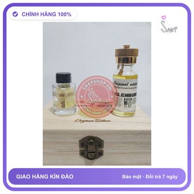 Chai hít tăng khoái cảm Popper GLENBURG 20ML Popper Hộp Gỗ Cao Cấp, Khô 20ML Và Nước 30ml Mẫu Mới, Cực Mạnh, Phê Lâu, che tên sản phẩm bảo mật kín đáo