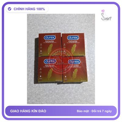 Bao cao su durex Combo 4 hộp Bao cao su durex hộp 3 cái siêu mỏng, che tên sản phẩm bảo mật kín đáo