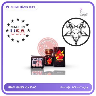 Chai hít tăng khoái cảm Popper RUSH 10ml Popper nước 10ml hàng USA chính hãng, cực mạnh, giảm giá, che tên sản phẩm bảo mật kín đáo