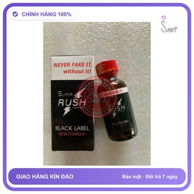 Chai hít tăng khoái cảm Popper SUPER RUSH 30ml Popper 30ml Rush, hàng chính hãng, giảm giá, che tên sản phẩm bảo mật kín đáo