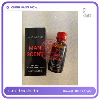 Chai hít tăng khoái cảm Popper MAN SCENT 30ml Popper 30ml USA, Hàng Chính Hãng, Cực Mạnh, Gây Ảo Giác, che tên sản phẩm bảo mật kín đáo