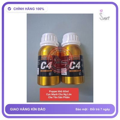 Chai hít tăng khoái cảm Popper C4 60ml Popper khô C4 60ml, Cực Mạnh, Phê xuyên não, gây ảo giác, che tên sản phẩm bảo mật kín đáo
