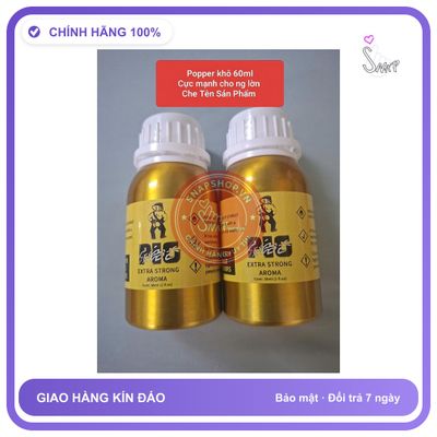 Chai hít tăng khoái cảm Popper big 60ml Popper khô 60ml, Dòng Chính Hãng, Cao Cấp, Cực Mạnh, Phê Lâu,che tên sản phẩm bảo mật kín đáo