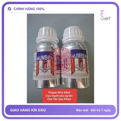 Chai hít tăng khoái cảm Popper NUMBER 60ml Popper khô 60ml, Hàng mỹ cao cấp, cực mạnh, gây ảo giác, che tên sản phẩm bảo mật kín đáo