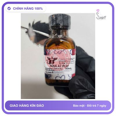 Chai hít tăng khoái cảm Popper MAN AT PLAY 30ml Popper khô 30ml, Hàng Chính Hãng, Cực Mạnh, Phê Lâu cho ng lờn nặng, che tên sản phẩm bảo mật kín đáo