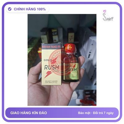 Chai hít tăng khoái cảm Popper GOLD RUSH 30ml Popper 30ml hàng real chính hãng, cực mạnh phê lâu,cho ng sử dụng lâu dài, bao phê