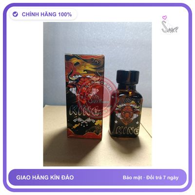 Chai hít tăng khoái cảm Popper KING 30ml Popper 30ml, Dòng Cực Mạnh, Cho Ng Lờn Lâu Năm, che tên sản phẩm bảo mật kín đáo