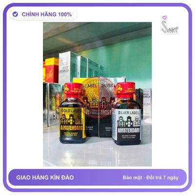 Chai hít tăng khoái cảm Popper Amsterdam 30ml Popper 30ml USA, hàng hoàn chính hãng, mùi hương dịu, cực mạnh, phê lâu, che tên sản phẩm bảo mật kín đá