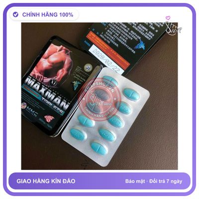 Viên uống hỗ trợ sinh lý nam MAXMAN Viên uống tăng cường sinh lý, kéo dài cả tiếng cam kết chính hãng