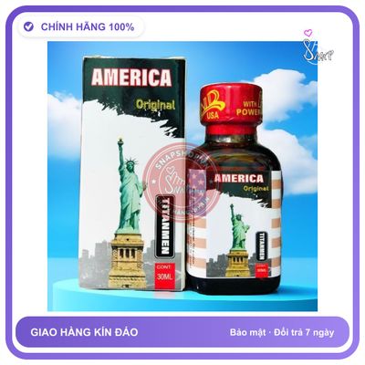 Chai hít tăng khoái cảm Popper AMERICA 30ml Popper 30ml, hàng chính hãng USA, Cực Mạnh, Phê Lâu, che tên sản phẩm bảo mật kín đáo