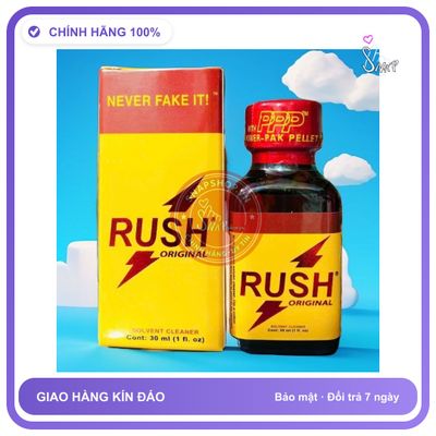 Chai hít tăng khoái cảm Popper RUSH 30ml Popper 30ml USA, Dòng Cực Mạnh, mùi dịu, phê lâu, che tên sản phẩm bảo mật kín đáo