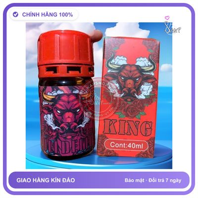 Chai hít tăng khoái cảm Popper KING 40ml Popper 40ml, Dòng mạnh, cho ng lờn lâu năm, mùi hương dịu dễ hít