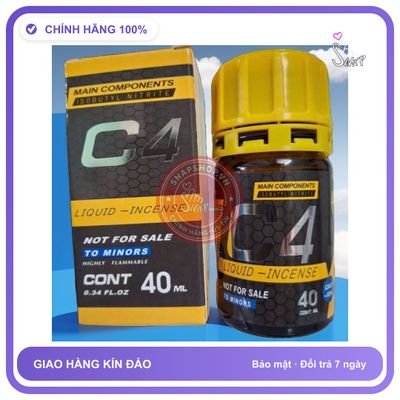 Chai hít tăng khoái cảm Popper MAIN COMPONENTS 40ml Popper c4 40ml, mùi hương dễ hít, cực mạnh phê lâu, che tên sản phẩm bảo mật kín đáo