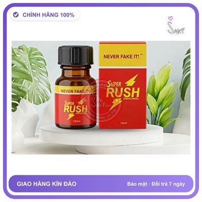Chai hít tăng khoái cảm Popper SUPER RUSH 10ml Chai hít Popper 10ml Usa, giúp phê lâu,kéo dài thời gian quan hệ