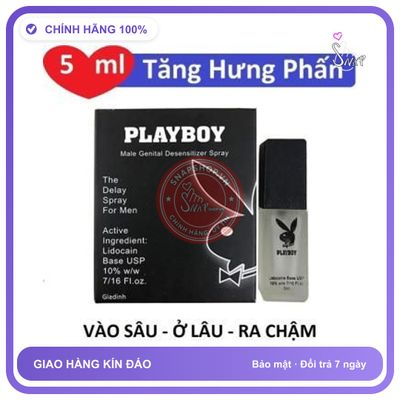 Chai xịt kéo dài thời gian nam PLAYBOY Chai xịt Cương Cứng, kéo dài thời gian quan hệ, dòng chính hãng, tác dụng cực nhanh