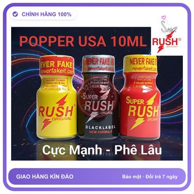 Chai hít tăng khoái cảm Popper RUSH 10ml Popper 10ml Usa Dòng Chính Hãng Cao Cấp