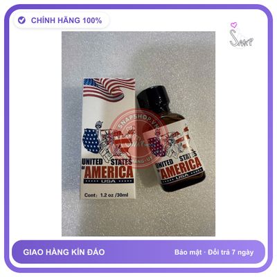 Chai hít tăng khoái cảm Popper UNITED STATES OF AMERICA 30ml Popper khô 30ml Hàng nhập chính hãng, cực mạnh,bao phê