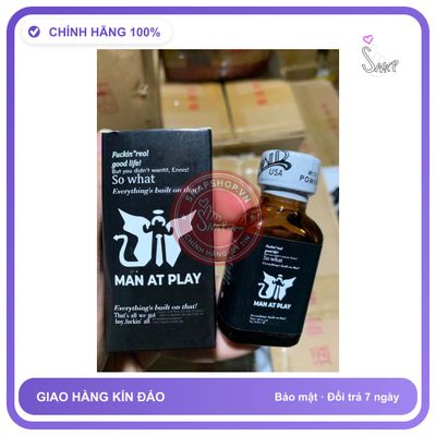 Chai hít tăng khoái cảm Popper MAN AT PLAY 30ml Popper khô 30ml.usa cực mạnh cho ng lờn lâu năm