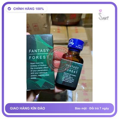 Chai hít tăng khoái cảm Popper FANTASY FOREST 30ml Popper khô 30ml Hàng Chính Hãng Siêu Mạnh Bao Phê, che tên sản phẩm bảo mật kín đáo