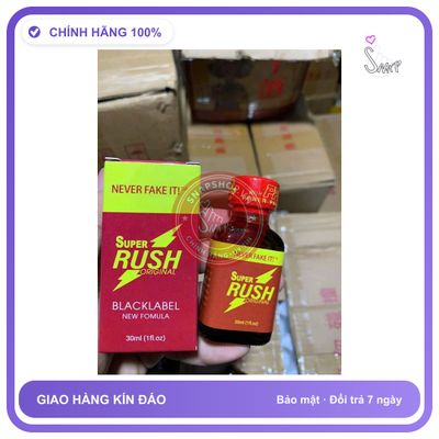 Chai hít tăng khoái cảm Popper SUPER RUSH 30ml Popper khô 30ml Rush, Hàng Chính Hãng, Cực Mạnh, Phê Lâu,giá sỉ