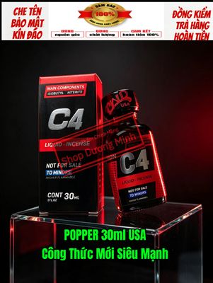 ( Hàng Chính Hãng) Popper Nước 30ml USA, Dòng Cao Cấp Cực Mạnh, Dùng Cho Ng Lờn Nặng