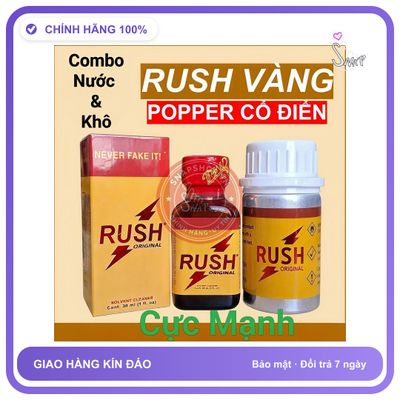 Chai hít tăng khoái cảm Popper RUSH Popper combo nước và khô phải nói là siêu mạnh, phê tới đỉnh