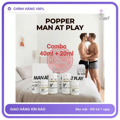 Chai hít tăng khoái cảm Popper MAN AT PLAY 60ml Popper Hộp cao cấp 60ml, hàng chính hãng