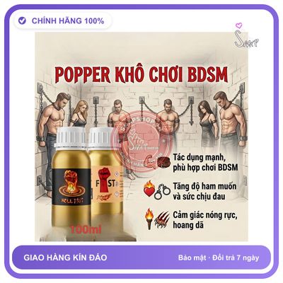Chai hít tăng khoái cảm Popper HELLFIST 100ml Popper khô 100ml, Cực Mạnh Phê Lâu, Chơi Mạnh Bạo, Giá sốc