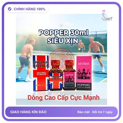 Chai hít tăng khoái cảm Popper English RoyaleAmsterdam 30ml Popper 30ml USA Chính Hãng, Cực Mạnh, Phê Lâu, Gây Ảo Giác