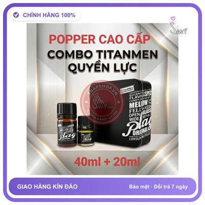Chai hít tăng khoái cảm Popper TITANMEN 60ml Popper 60ml Hộp Cao Cấp, Hàng Sịn, Cực Mạnh, Phê Lâu, Sale Giá Sốc