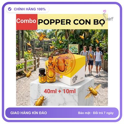 Chai hít tăng khoái cảm Popper Popper combo con bọ, siêu mạnh, che tên sản phẩm bảo mật kín đáo