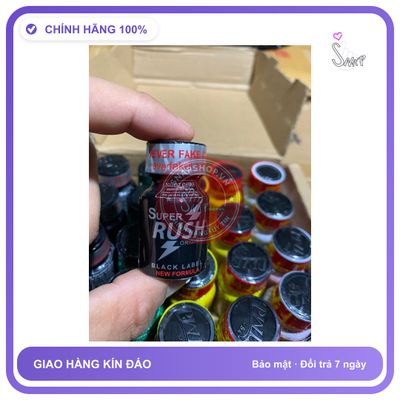 Chai hít tăng khoái cảm Popper SUPER RUSH 10ml Popper 10ml PWD USA, Chính Hãng, Giá Sỉ Tốt