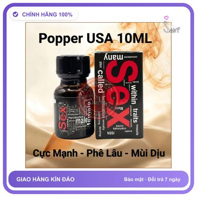 Chai hít tăng khoái cảm Popper 10ml Popper 10ml, cho ng lờn, kích thích mạnh mẽ, phê lâu hơn, mùi hương dịu, dễ hít