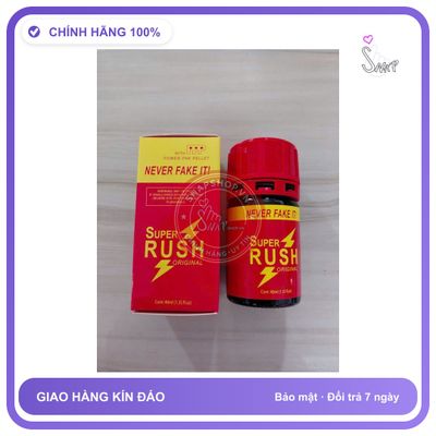 Chai hít tăng khoái cảm Popper Super Rush 40ml Popper 40ml USA,Hàng Chính Hãng Cực Mạnh, Phê Xuyên Não, hít là phê ngay