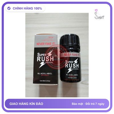 Chai hít tăng khoái cảm Popper super rush 40ml Popper cao cấp 40ml, hàng chính hãng, cực mạnh, hít cực phê, che tên sản phẩm bảo mật kín đáo