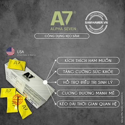( Che Tên ) Kẹo Sâm Alpha Seven A7 USA, 1 viên