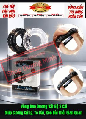 Vòng đeo dương vật bộ 2 cái, cao su co giãn cao cấp,ko bị đứt ( Che Tên)