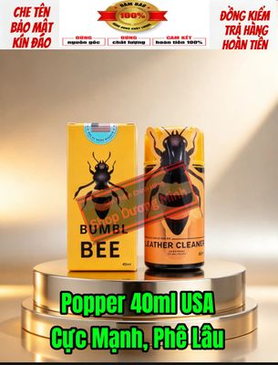 Popper 40ml USA, ( Hàng Chính Hãng) Cực Mạnh, Phê Lâu,Ko Phê Hoàn Tiền ( Che Tên)