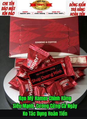5 Viên Kẹo Hamer Mỹ Chính Hãng, Dòng Cao Cấp Cực Mạnh, Tác Dụng Nhanh Chóng, Ko tác dụng hoàn tiền 