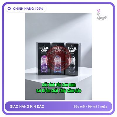 SNAIL CUP Cốc Tình Yêu Cho Nam, Silicon Trong Suốt Cao Cấp, Gai Bi Ôm Chặt, Tăng Cảm Giác Cực Sướng,che tên sản phẩm bảo mật kín đáo