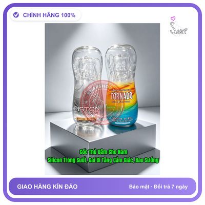 PISTONTORNADO che tên sản phẩm bảo mật kín đáo Cốc Tình Yêu Cho Nam, Silicon Trong Suốt, Gai Bi, Tăng Cảm Giác, Bao Sướng, Bền Bỉ