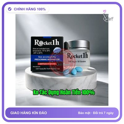 Viên uống hỗ trợ sinh lý nam Rocket 1h Hàng Chính Hãng Rocket 1h, hộp 10 viên, tác dụng nhanh chóng, ko tác dụng hoàn tiền 100%