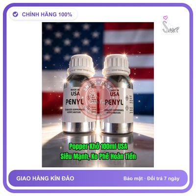 Chai hít tăng khoái cảm Popper PENYL 100ml Hàng Chính Hãng Siêu Mạnh,Siêu Phê Popper Khô 100ml USA Dòng Cao Cấp Hàng Xịn