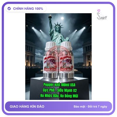 Chai hít tăng khoái cảm Popper POPPER USA X1 100ml Hàng Mới Về Popper Khô USA 100ml, Giá Ưu Đãi, Sl Còn ít