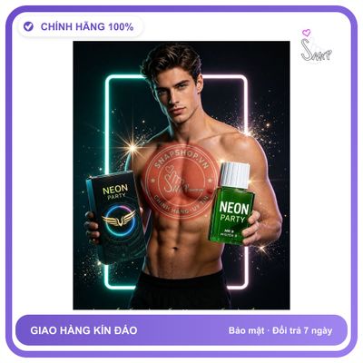 Chai hít tăng khoái cảm Popper NEON PARTY 40ml Popper Neon Party 40ml USA, Hàng Chính Hãng, Dòng Cao Cấp Cực Mạnh, Phê Lâu