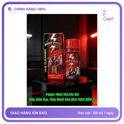 Chai hít tăng khoái cảm Popper BOTTOM X2 40ml Popper 40ml USA, Hàng Chính Hãng, Cực Mạnh,Dùng Cho Bot, Giúp Hỗ Trợ Giảm Đau, Tăng Khoái Cảm, Kích Thíc