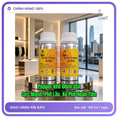 Chai hít tăng khoái cảm Popper EXTRA STRONG AROMA 60ml Popper Khô 60ml USA, Hàng Chính Hãng, Cực Mạnh Phê Lâu,che tên sản phẩm bảo mật kín đáo