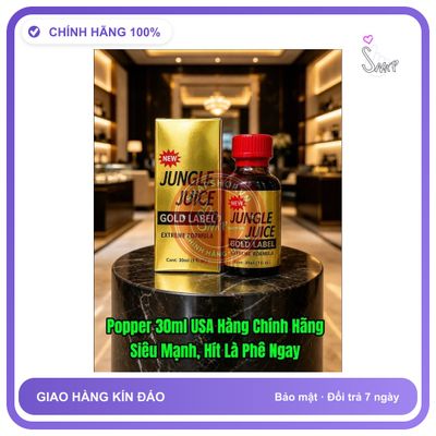 Chai hít tăng khoái cảm Popper JUNGLE JUICE Popper Thương Hiệu Usa, Dòng Đẳng Cấp Sang Trọng Cho Khoái Mạnh