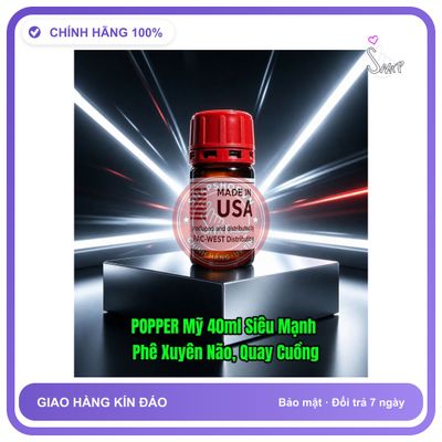 Chai hít tăng khoái cảm Popper PAC-WEST 40ml Popper mỹ 40ml, Siêu Mạnh, Phê Xuyên Não, Xả Kho Số Lượng Còn Ít